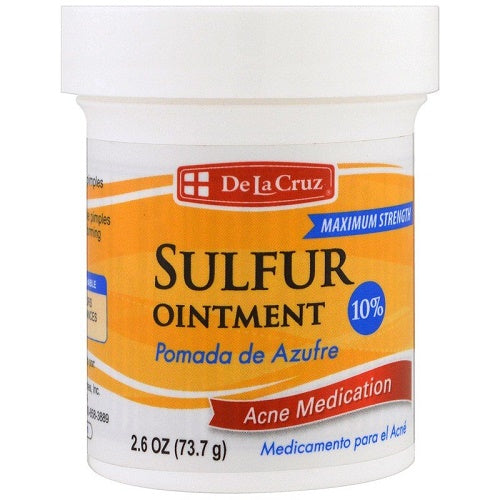 De La Cruz, Sulfur Ointment Acne Medication Maximum Strength 73.7g