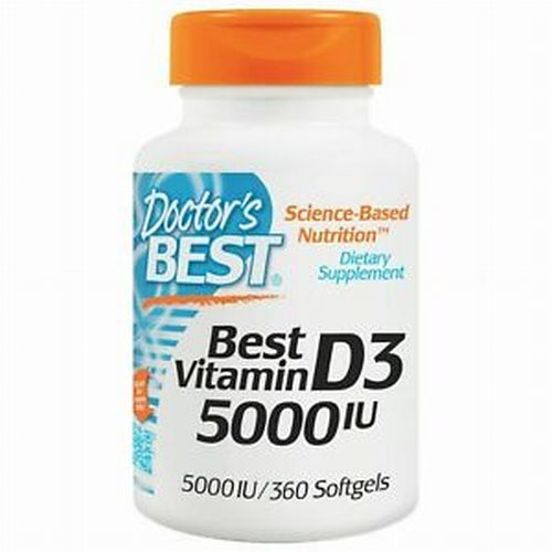 Doctor's Best Vitamin D3 125 mcg (5000 IU) x 360 Softgels