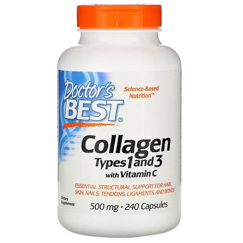 Doctor's Best Collagen Types 1 and 3 with Vitamin C 500 mg 240 Capsules