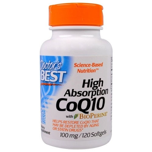 Doctor's Best High Absorption CoQ10 with BioPerine 100 mg 120 Softgels