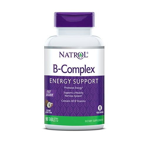 Natrol Vitamin B-Complex  Fast Dissolve Coconut Extract Flavor 90 Tablets