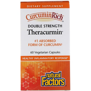 Natural Factors CurcuminRich Double Strength Theracurmin 60 Vegetarian Capsules-europe-supplements