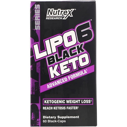 Nutrex Research Lipo-6 Black Keto Advanced Formula 60 Black-Caps